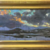 American Legacy Fine Arts presents "Breaking Storm over the Wind Farm; Tehachapi, California" a painting by Peter Adams.