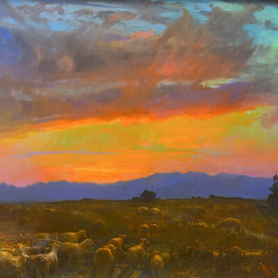 American Legacy Fine Arts presents "Going Home; Tehachapi, California" a painting by Peter Adams.