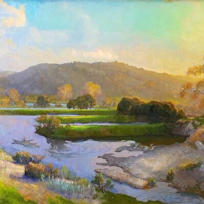 American Legacy Fine Arts presents " Pools of Hahamonga; Arroyo Seco" a painting by Peter Adams.