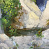 American Legacy Fine Arts presents "Quiet Pools above Sturtevant Falls; Angeles Crest Forest" a painting by Peter Adams.