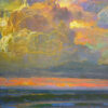 American Legacy Fine Arts presents "Towering Cumulus at Day’s End, Oceanside, CA" a painting by Peter Adams.