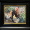 Jove Wang Artist A Happy Chicken Family Oil Painting