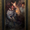 Jove Wang Artist Shoeing a Horse Oil Painting