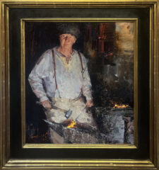 Jove Wang Artist The Blacksmith Oil Painting