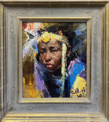 Jove Wang Artist Yellow Headband painting