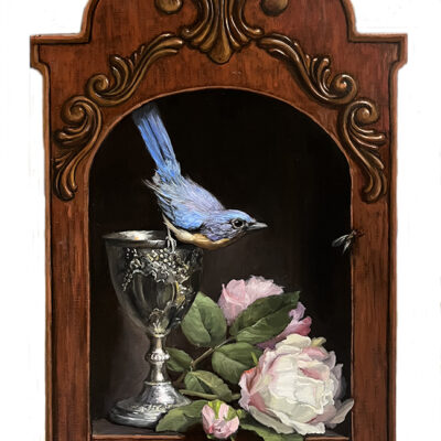 Mary Kay West Artist Oil painting The Flycatcher