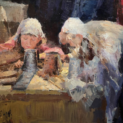 Jove Wang Artist The Craft Sisters Oil painting