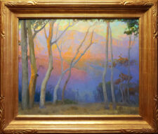 Peter Adams Artist Oil painting Landscape Eucalyptus Overlooking the San Gabriels at Sunset